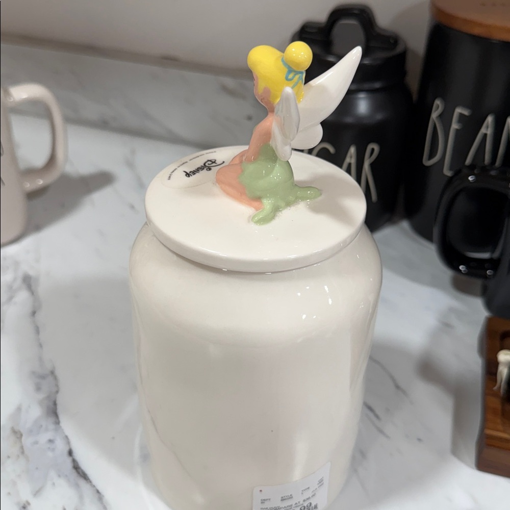 Rae Dunn-Disney Tinker Bell White and Green Jar - Picture 2 of 2